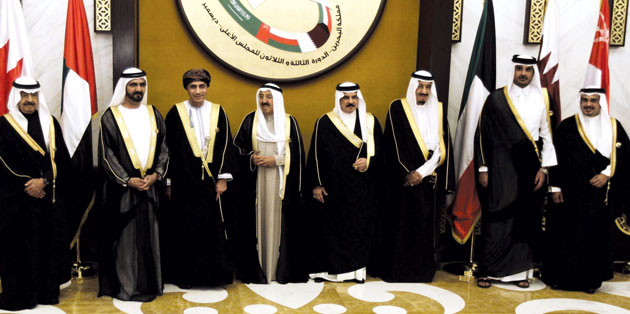 Dignitaries from the Gulf Co-operation Council member states at the start of the 33rd GCC Summit in Manama, Bahrain in December 2012. (Image Corbis)