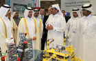 Prime Minister & Interior Minister HE Sheikh Abdullah bin Nasser bin Khalifa al Thani and His Excellency Dr. Mohamed Bin Saleh Al-Sada, Minister of Energy and Industry visiting Maersk Oil Qatar stand during the IPTC. (Image Maersk Oil)