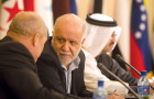 Iranian Oil Minister Bijan Namdar Zanganeh attends the 15th ministerial meeting of Gas Exporting Countries Forum in Tehran, Iran in November with Qatar’s Minister of Industry and Energy HE Saleh Mohammed Al Sada in the background. (Image Corbis)